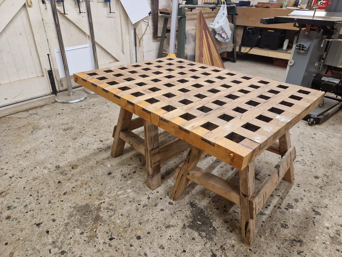 LinxBoatBuilder's tweet image. The glue up went well, so moved onto the repair on the base this morning. #Joinery #Boatbuilding #Shipwright #Skills #Hartlepool