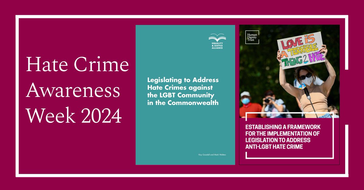 LGBT communities across the globe are subjected to widespread violence.

In recognition of #HateCrimeAwarenessWeek, we are sharing our reports that offer an in-depth analysis of Hate Crime laws and evaluate their effectiveness in addressing violence against LGBT people.

Visit