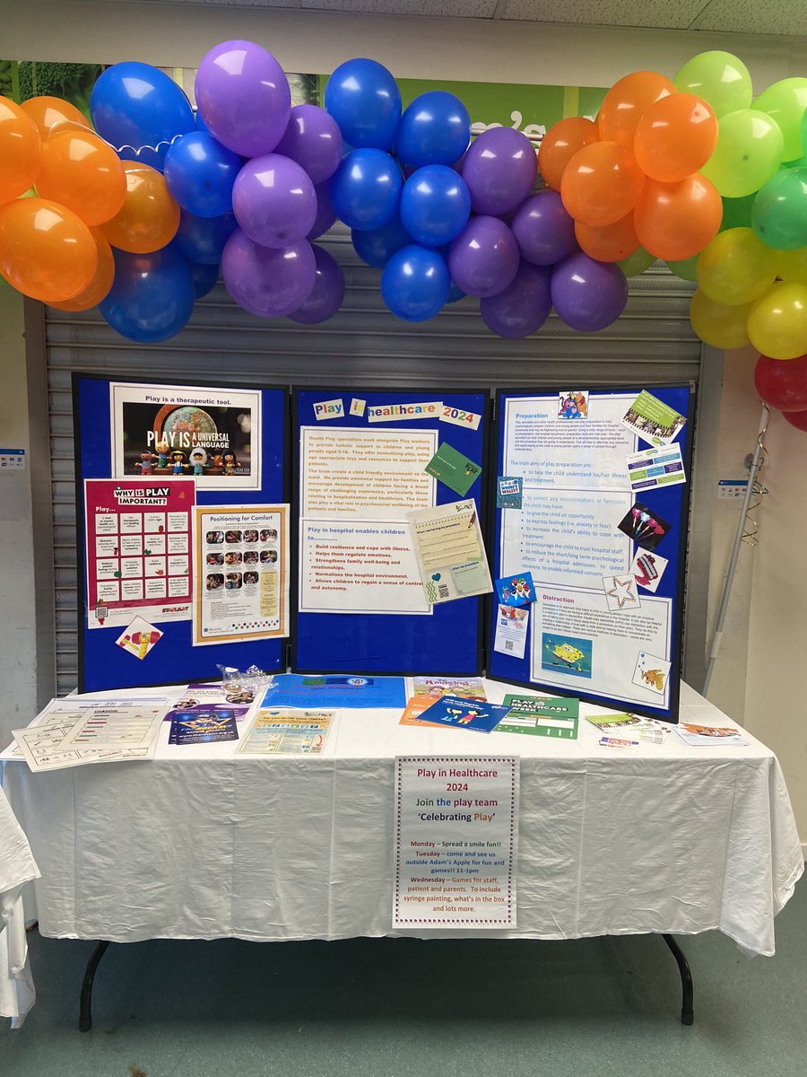 asheroo63's tweet photo. Thank you to everyone @lnwh who came to support the play team to celebrate #PIHW Play in Healthcare 2024 @starlight_uk @nahpsofficial @PodCharity Thank you  @TheAuntieJulie for the fabulous balloon modelling! More fun to follow tomorrow…… https://t.co/2PPsDWf4Sy