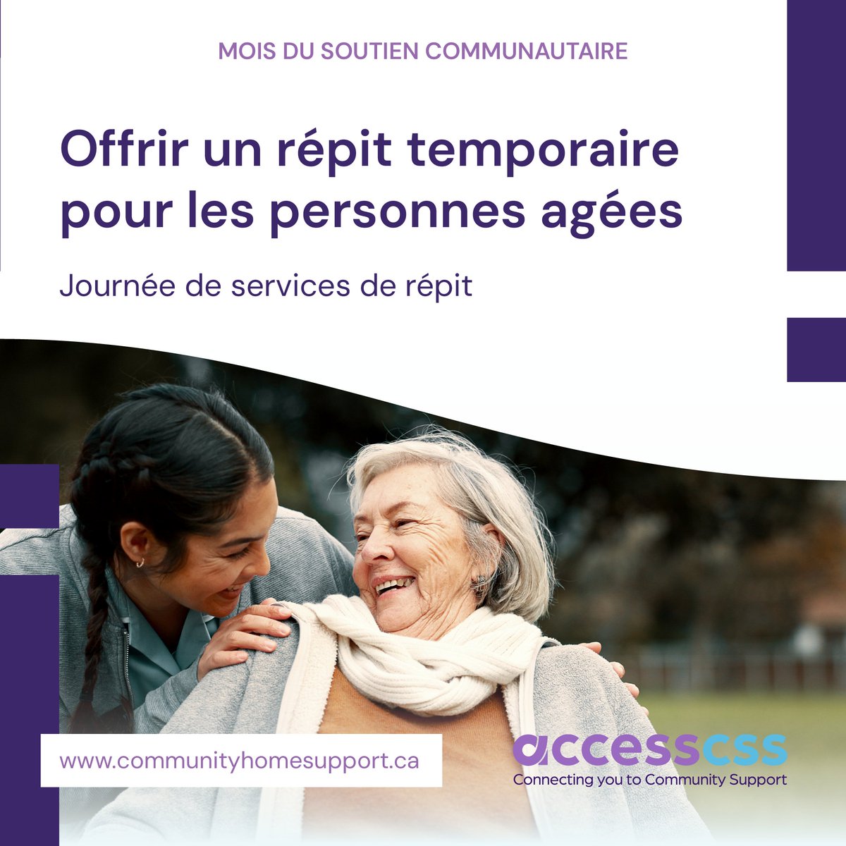 ACCESSCSS's tweet photo. Respite services are essential in offering older adults and their caregivers a much-needed break.

https://t.co/v5XefKusuF
#CommunitySupportMonth #HomeAssistance #CommunityCareWorkerWeek! #RespiteServicesDay #ReliefForCaregivers https://t.co/Zg2UHvBbBW
