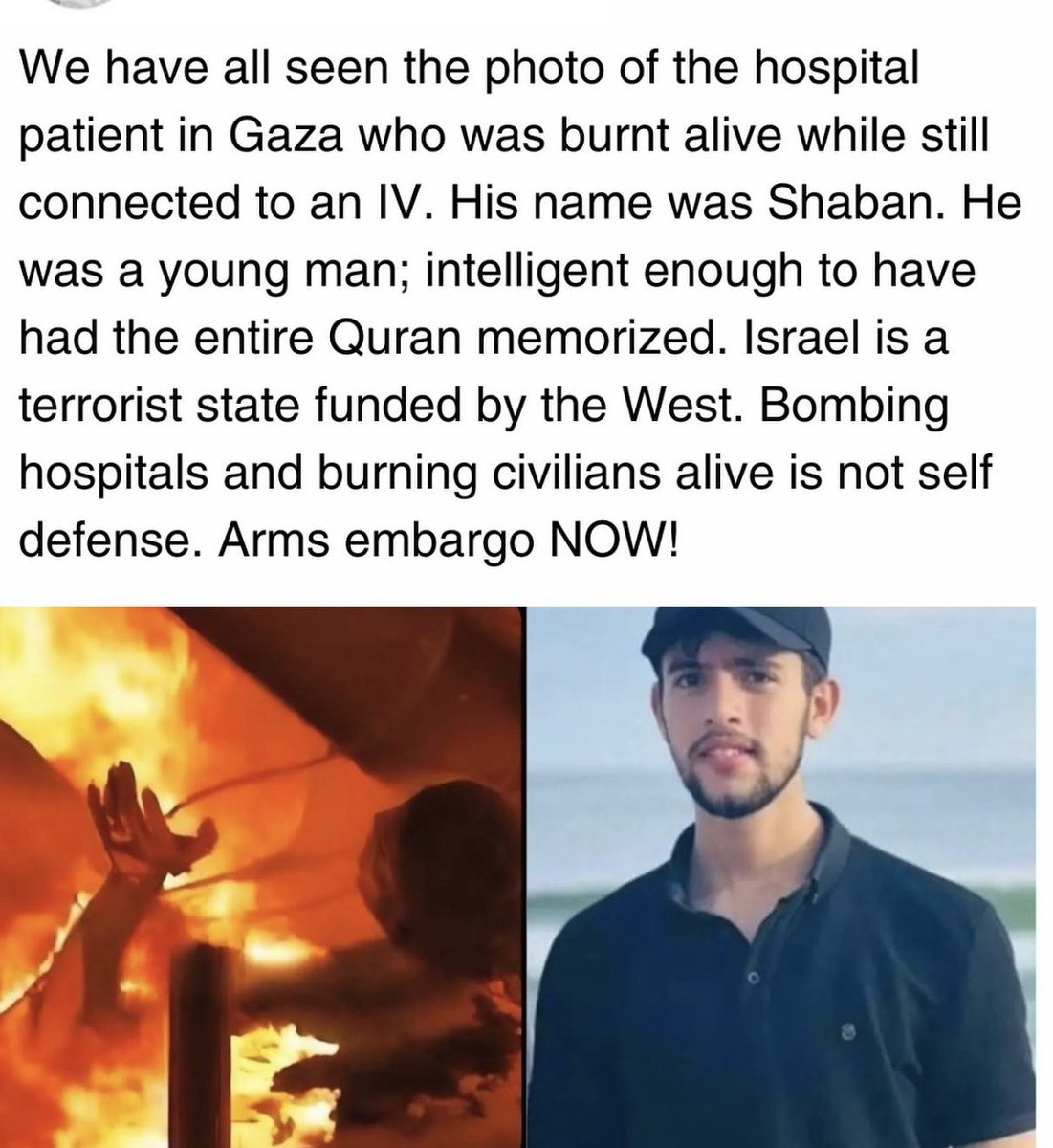 Burning the Palestinians alive!
This is the level the Zionist terrorism had reached!. Are we losing our humanity?
