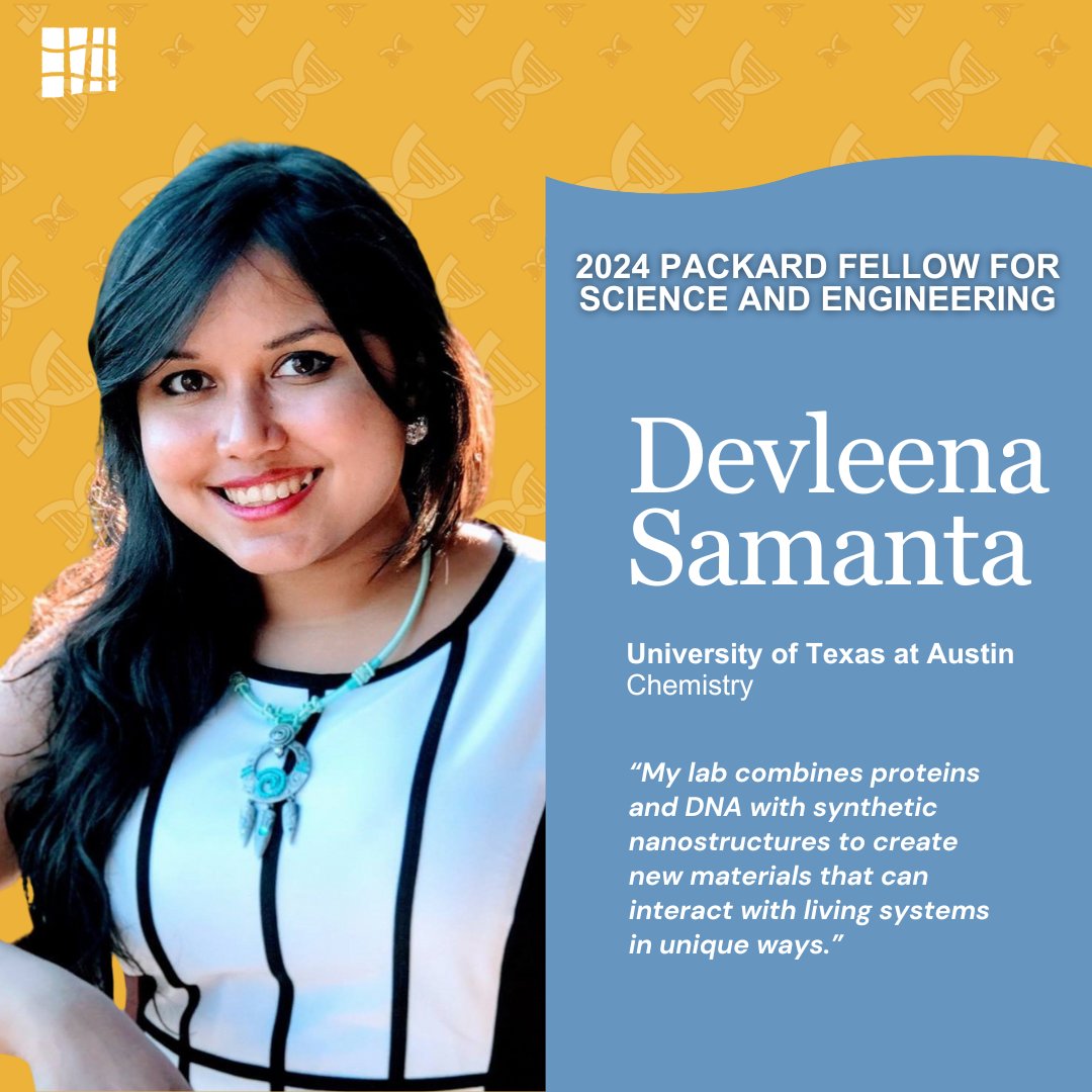 Congrats to Devleena Samanta on earning a prestigious 2024 Packard Fellowship for Science and Engineering! She’s the first faculty member from <a href="/UTAustin/">UT Austin</a> to receive the early-career award in the chemistry category.

More at cns.utexas.edu/news/accolades…

#PackardFellows #UTAustin