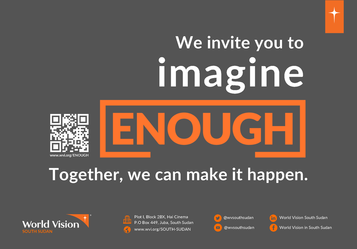 World Vision South Sudan (@wvsouthsudan) on Twitter photo Oct 16 is #WorldFoodDay and this yearâs theme is âRight to Foods for a Better Life and a Better Future.â  We invite you to #imagine #ENOUGH - a #SouthSudan where every child enjoys ENOUGH nourishing food so they can thrive. Together, we can make it happen. <a href="/WorldVision/">World Vision</a> Oct 16 is #WorldFoodDay and this yearâs theme is âRight to Foods for a Better Life and a Better Future.â  We invite you to #imagine #ENOUGH - a #SouthSudan where every child enjoys ENOUGH nourishing food so they can thrive. Together, we can make it happen. <a href="/WorldVision/">World Vision</a>