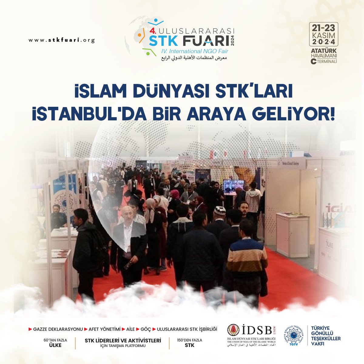 İslam Dünyası STK’ları İstanbul'da bir araya geliyor!

#stkfuarı #İstanbul #STK #Gazze #AfetYönetimi #Aile #GöçveİnsaniKriz