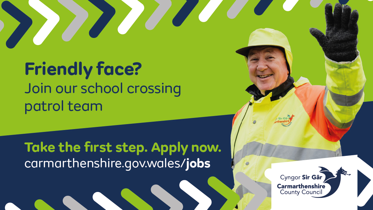 We are currently looking for School Crossing Patrols to help pupils get to and from school. 

Please support us by sharing this message or applying for one of the roles below 👇

Ysgol Y Felin / <a href="/BryngwynSchool/">Bryngwyn School</a> - orlo.uk/hTTVf 
<a href="/YsgolyrHendy/">Ysgol yr Hendy</a> - orlo.uk/e5rwf