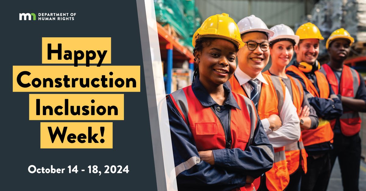 Happy #ConstructionInclusionWeek!👷🏽‍♀️👷🏾👷🏿‍♂️👷🏻‍♀️

We celebrate construction companies building workplaces that pay women equally and hire and retain people of color, Indigenous people, women, and people with disabilities.