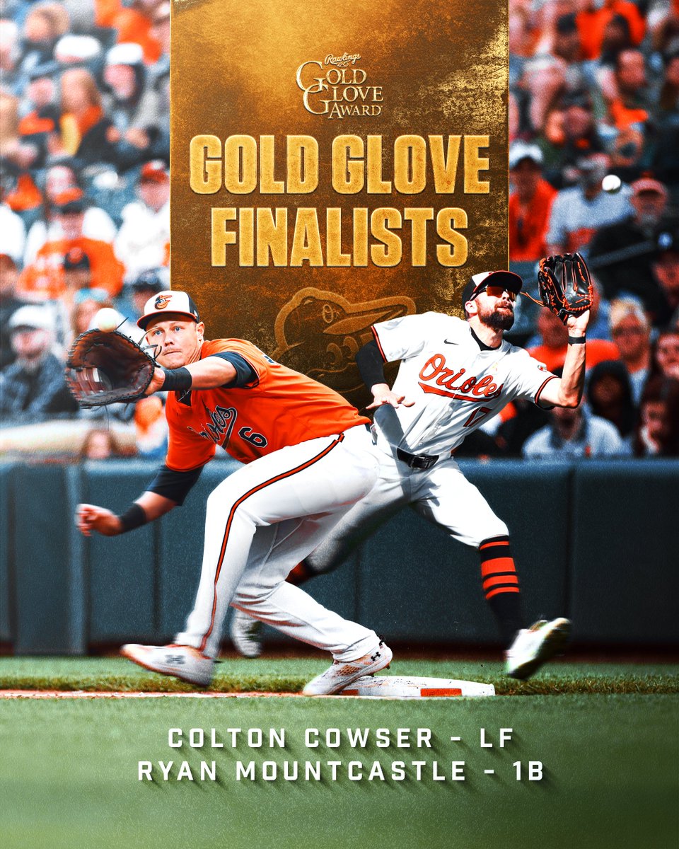 Orioles's tweet photo. Our guys are Gold Glove Award finalists! https://t.co/RQamTOm6rH