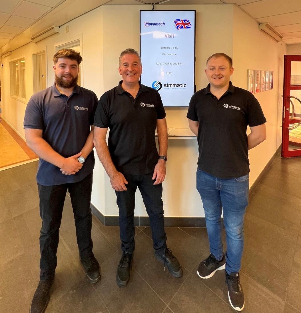 Simmatic's tweet image. Ben, Dale &amp;amp; Tom from @Simmatic are visiting @movomech Sweden. @Simmatic became a key supplier for @movomech in &apos;22. Manufacturers of ergonomic industrial lifting equipment: 
movomech.com/movomech-ab/
#vacuumsolutions #challengeus #pickandplace #industrialhandling #ergonomiclifting