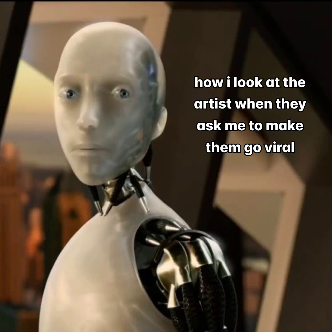 iMusician_pro's tweet image. What&apos;s the hardest part about being in the music industry? 🎧

#musicmeme #robotmeme #airobot #indieartist
