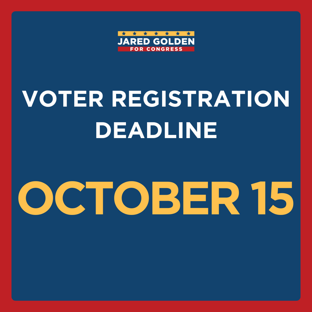 golden4congress's tweet image. Today is the last day to register to vote online or by mail before the election! This is your democracy, so don’t wait — register today and be ready to vote for Maine’s future. vote.gov/register/maine