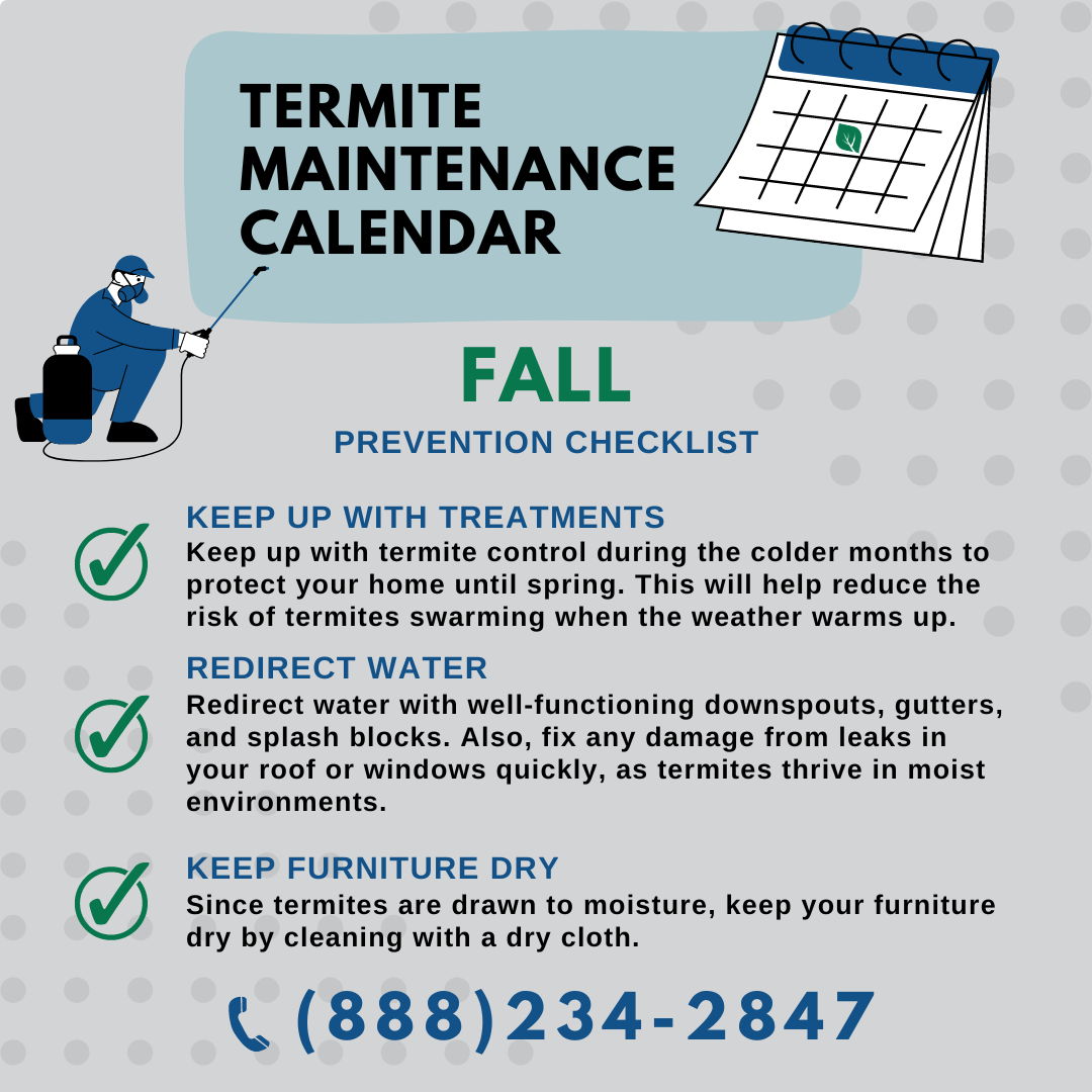 InsightPest's tweet image. Prevention is key – a little maintenance now can save you BIG down the road. 🛠️
Schedule your fall termite inspection through the link in our bio.
Or just give us a quick call (888) 234-2847 👈 #InsightPestSolutions