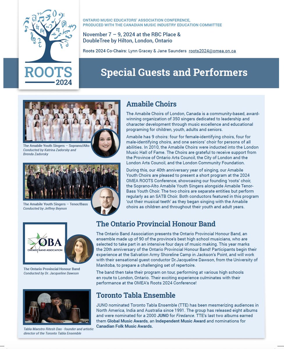 Toronto Tabla Ensemble (TTE) (@tablaensemble) on Twitter photo Very honoured to be performing  at the OMEA (Ontario Music Educators' Association) Conference on November 8th in London, Ontario. Looking forward to meeting the other talented performers and connecting with Music Educators from all over Ontario. 
 #OMEAConference #MusicEducators Very honoured to be performing  at the OMEA (Ontario Music Educators' Association) Conference on November 8th in London, Ontario. Looking forward to meeting the other talented performers and connecting with Music Educators from all over Ontario. 
 #OMEAConference #MusicEducators