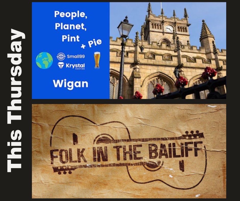 Happening this Thursday in our Bailiff Bar! 

Join us for People, Planet, Pint and have a chat about sustainability and opportunities in the community. Tickets: bit.ly/3Yn7ZM4 

Then, stick around for Folk in the Bailiff at 8pm - songs &amp; stories with Lawrence Hoy💛