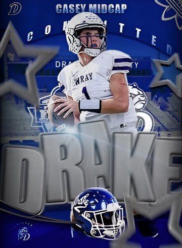 Casey Midcap (@caseymidcap) on Twitter photo Go BulldogsπΆ!!
Excited to announce my commitment to <a href="/DrakeBulldogsFB/">Drake Football</a>
So pumped for the next chapter. Thank you to my teammates, my family, and my coaches!!
<a href="/CoachKramer19/">Levi Kramer</a> <a href="/BrettVlasin/">Brett Vlasin</a> <a href="/Welp32/">Nathan Welp</a> <a href="/BradyBuck/">Brady Buck</a> <a href="/FBCoachButt/">CJ Butt</a> @THEseanhupke Go BulldogsπΆ!!
Excited to announce my commitment to <a href="/DrakeBulldogsFB/">Drake Football</a>
So pumped for the next chapter. Thank you to my teammates, my family, and my coaches!!
<a href="/CoachKramer19/">Levi Kramer</a> <a href="/BrettVlasin/">Brett Vlasin</a> <a href="/Welp32/">Nathan Welp</a> <a href="/BradyBuck/">Brady Buck</a> <a href="/FBCoachButt/">CJ Butt</a> @THEseanhupke