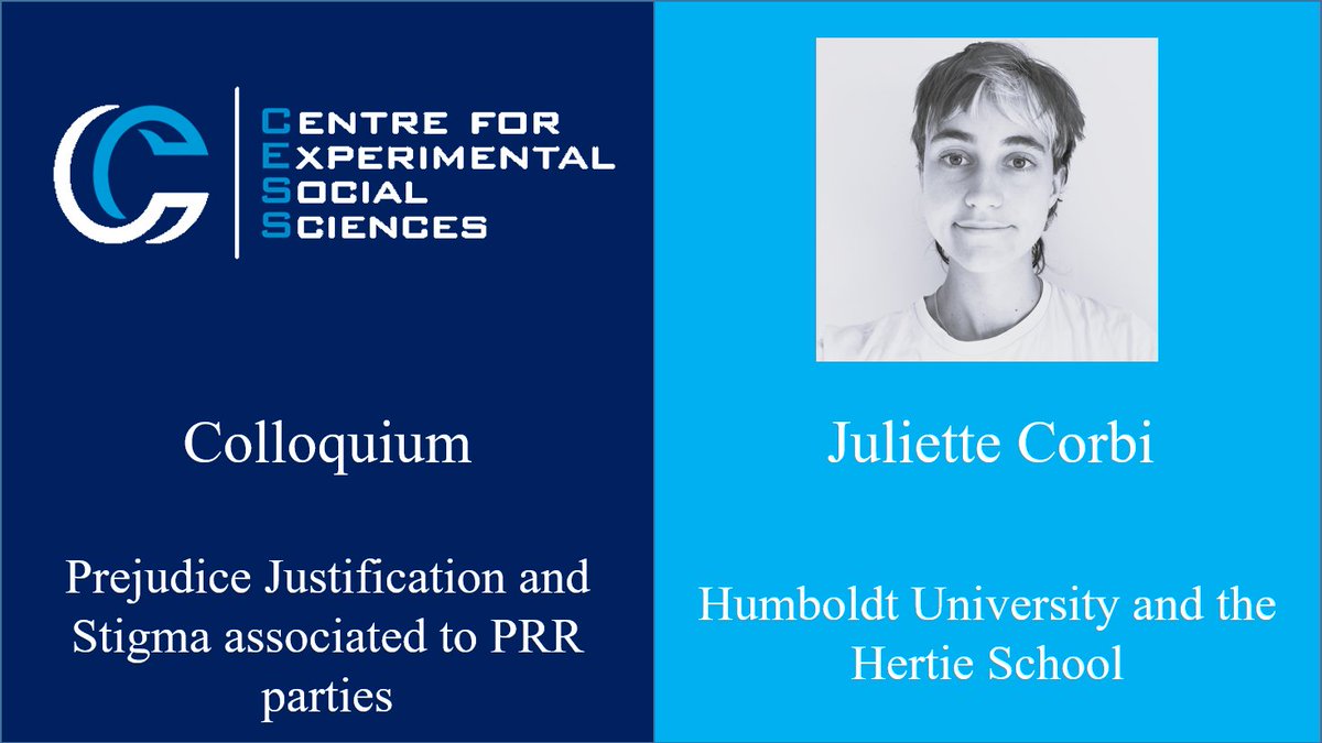 The start of Michaelmas marks the return of the CESS colloquium series!

This week visiting student, Juliette Corbi, shares her design looking at prejudice, stigma and support for PRRPs.

Join us at CESS tomorrow from 1400-1500 to learn more about Juliette’s exciting project!