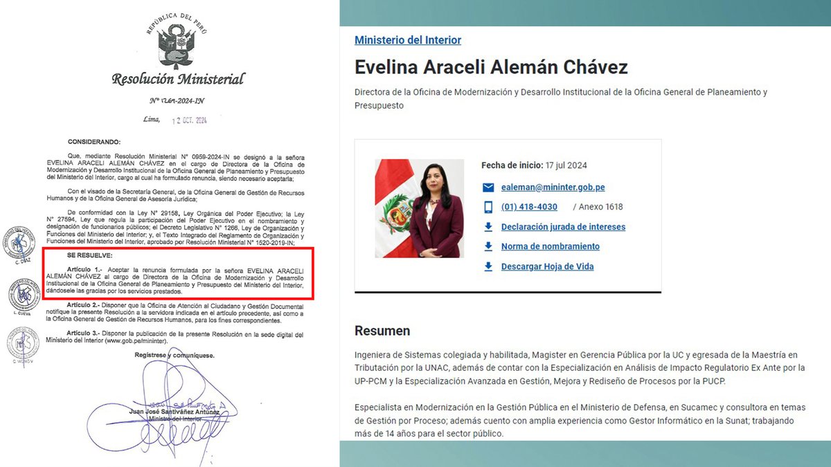 ideeleradio's tweet photo. 🔴 [EXCLUSIVO] #GlatzerTuesta: ¿Qué cosa es lo que ha sucedido? Se ha producido una cadena de renuncias de altos funcionarios del #Mininter, dicho sea de paso, funcionarios que nombró el propio señor #JuanJoséSantiváñez. Acaban de renunciar cuatro funcionarios del #Mininter https://t.co/Hq7EHbViqa
