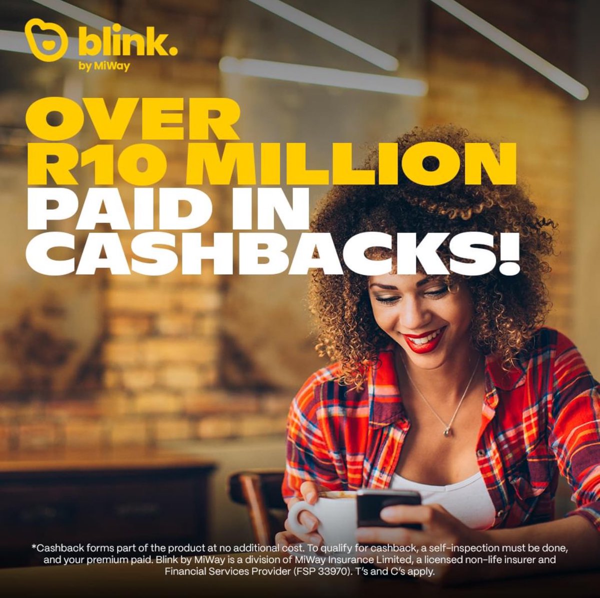 BlinkbyMiWay's tweet photo. Over the past 3 years, we’ve paid back over R10 million in Cashback. Want to earn your share? Download the Blink app today and start earning instantly. https://t.co/qFtBcGDWBp
#InsureBlink #BlinkByMiway #CarInsurance #SwitchToBlink https://t.co/CvjtZr6gfz