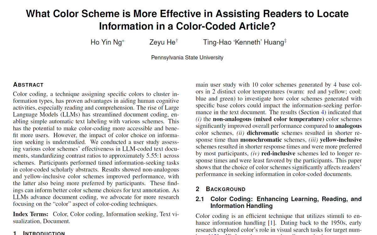 At #UIST2024, many of you have met Sam <a href="/samnghoyin/">Ho Yin (Sam) Ng</a>, an MS student from <a href="/PSUCrowdAILab/">PSU Crowd AI Lab</a>, who is friendly, curious, and active. I want to tell you something he's too humble to tell you: He published a short <a href="/ieeevis/">IEEE VIS</a> paper with <a href="/StevenHe918/">Steven He</a> and me!

arXiv: arxiv.org/abs/2408.06494