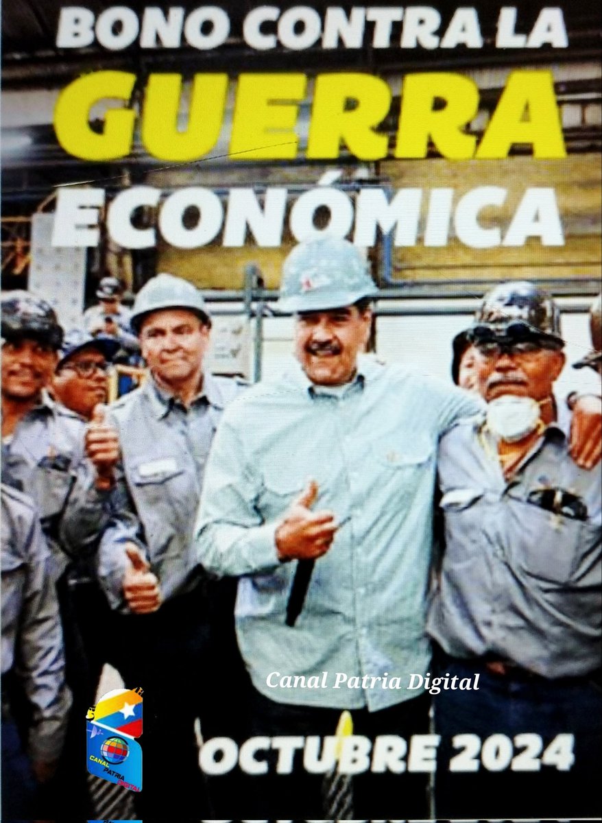 🔴#AHORA

Inicia la entrega del Bono Contra la Guerra Económica (octubre 2024) enviado por el presidente <a href="/NicolasMaduro/">Nicolás Maduro</a> a través de la #PlataformaPatria para los trabajadores y trabajadoras de la administración pública activos y jubilados que perciben Cestaticket.

✳️  MONTO: