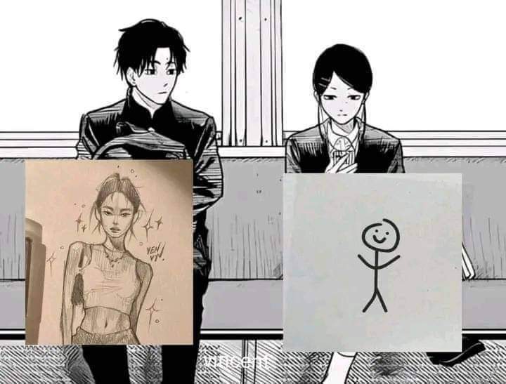 “I love to draw”                     “omg same”
