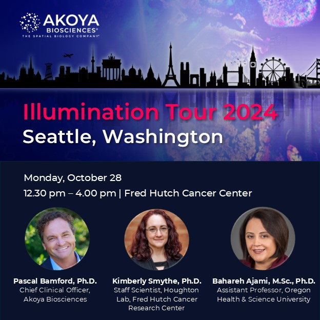 🌟 Seattle, we’re coming to you! 🌟
Join us for the  in the Emerald City to explore groundbreaking advancements in spatial biology! 🌐🔬
📍 Fred Hutch Cancer Center
📅 Oct 28th
🚀 Don’t miss expert discussions &amp; sessions on PhenoCycler®-Fusion and PhenoImager® HT—ideal for