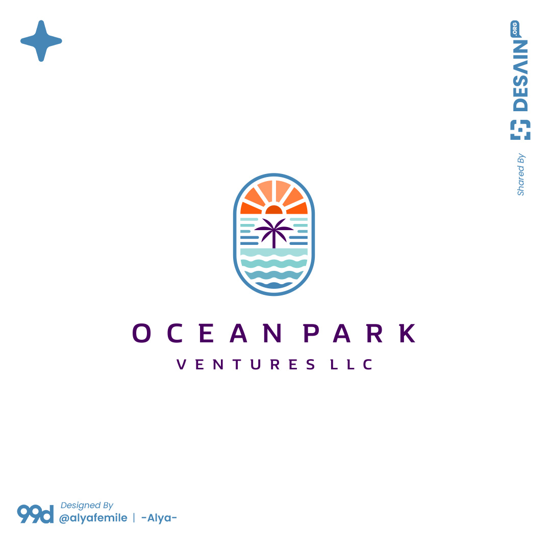 desain_org's tweet photo. #PalmTreeLogo - Alya designed a vibrant #logo for Ocean Park Ventures LLC, blending palm, ocean, and sun elements. The fresh colors create a calming, modern #brand identity 🌊🌴☀️.
.
✨99designs: /alyafemile 
✨More: https://t.co/O8JRYwWmvf https://t.co/KCQeIX6OAi