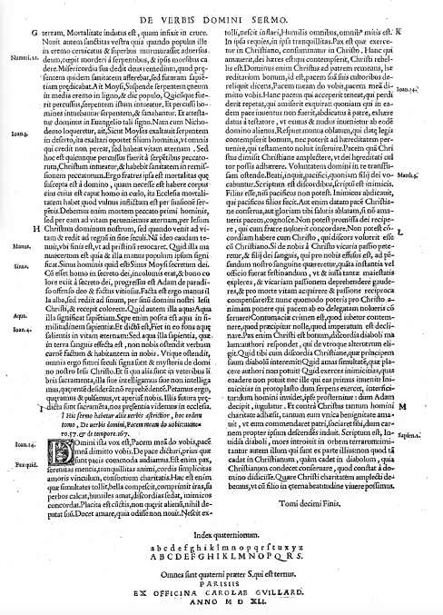 A rare and remarkable occurrence of two female printer-publishers not only working together but using their given names: Yolande Bonhomme's imprint and Charlotte Guillard's colophon in an edition of Augustine published in Paris in 1541 (USTC 204524)! hdl.handle.net/10481/10736