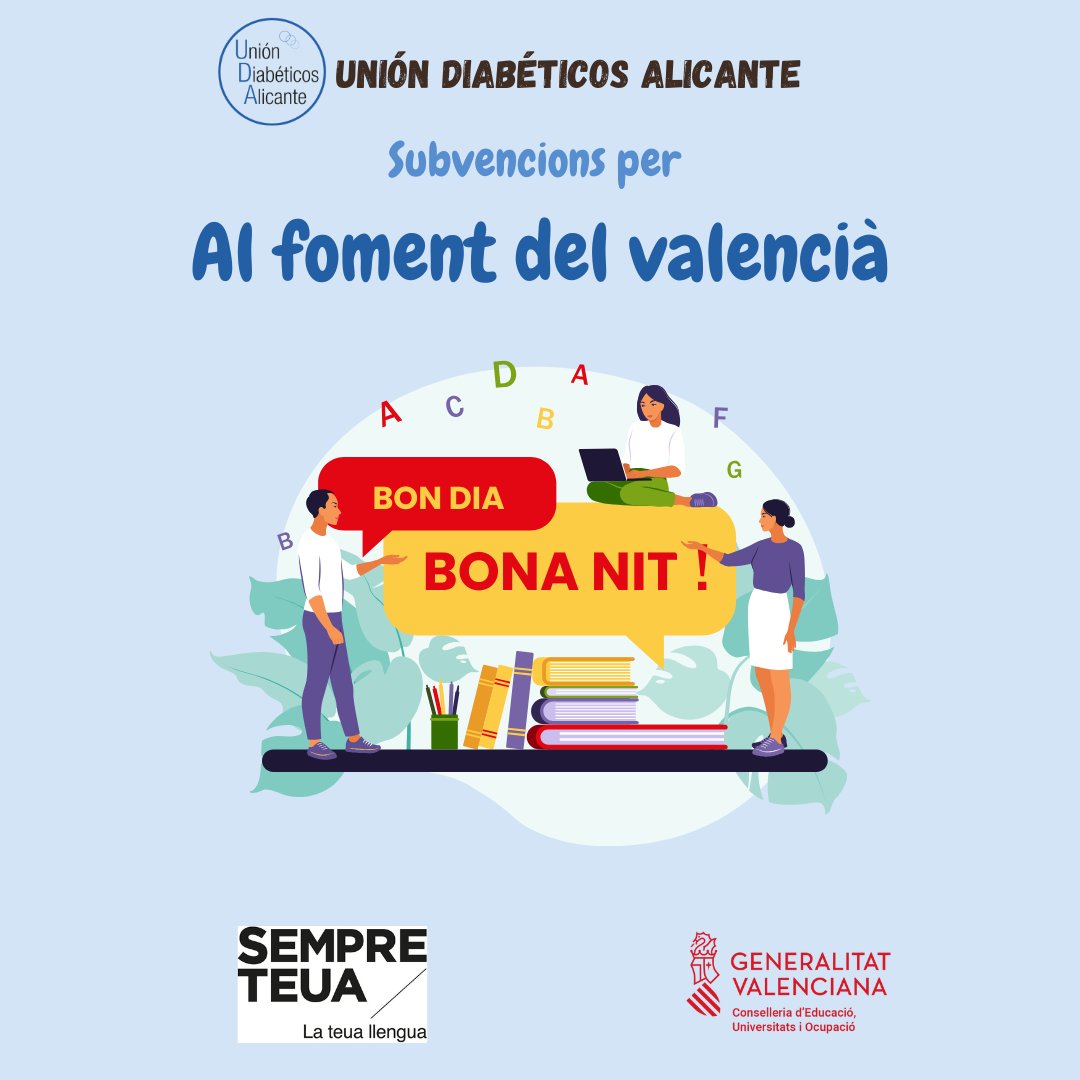 Ens complau informar que la Consellería d’educació, universitats i opcupació ens ha concedit “subvencions per al foment del valencià per a les institucions, entitats i associacions sense finalitat lucrativa en l'àmbit social, per a l'any 2024" amb un import concedit de 1.501,38€