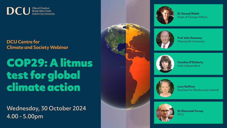 Coalition 2030 (@coalition2030ir) on Twitter photo 📣 Want to learn about the discussions at #COP29 and Ireland's role? Join us tomorrow for the annual pre-COP webinar hosted by <a href="/DCUClimate/">DCU Institute for Climate & Society</a> from 4-5 PM!
Don't miss out—register here: bit.ly/4dIFmgF
#COP29 #ClimateAction #Ireland 📣 Want to learn about the discussions at #COP29 and Ireland's role? Join us tomorrow for the annual pre-COP webinar hosted by <a href="/DCUClimate/">DCU Institute for Climate & Society</a> from 4-5 PM!
Don't miss out—register here: bit.ly/4dIFmgF
#COP29 #ClimateAction #Ireland