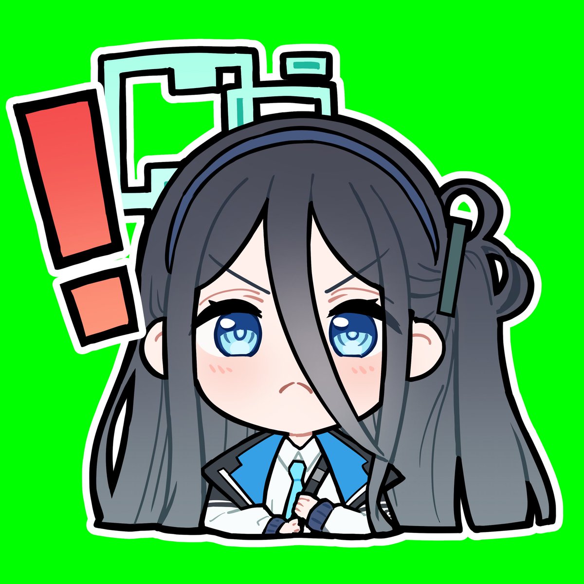 アリスのスタンプを描きました Discordの絵文字や何かを隠す時などに使えるかも…？ #ブルアカ