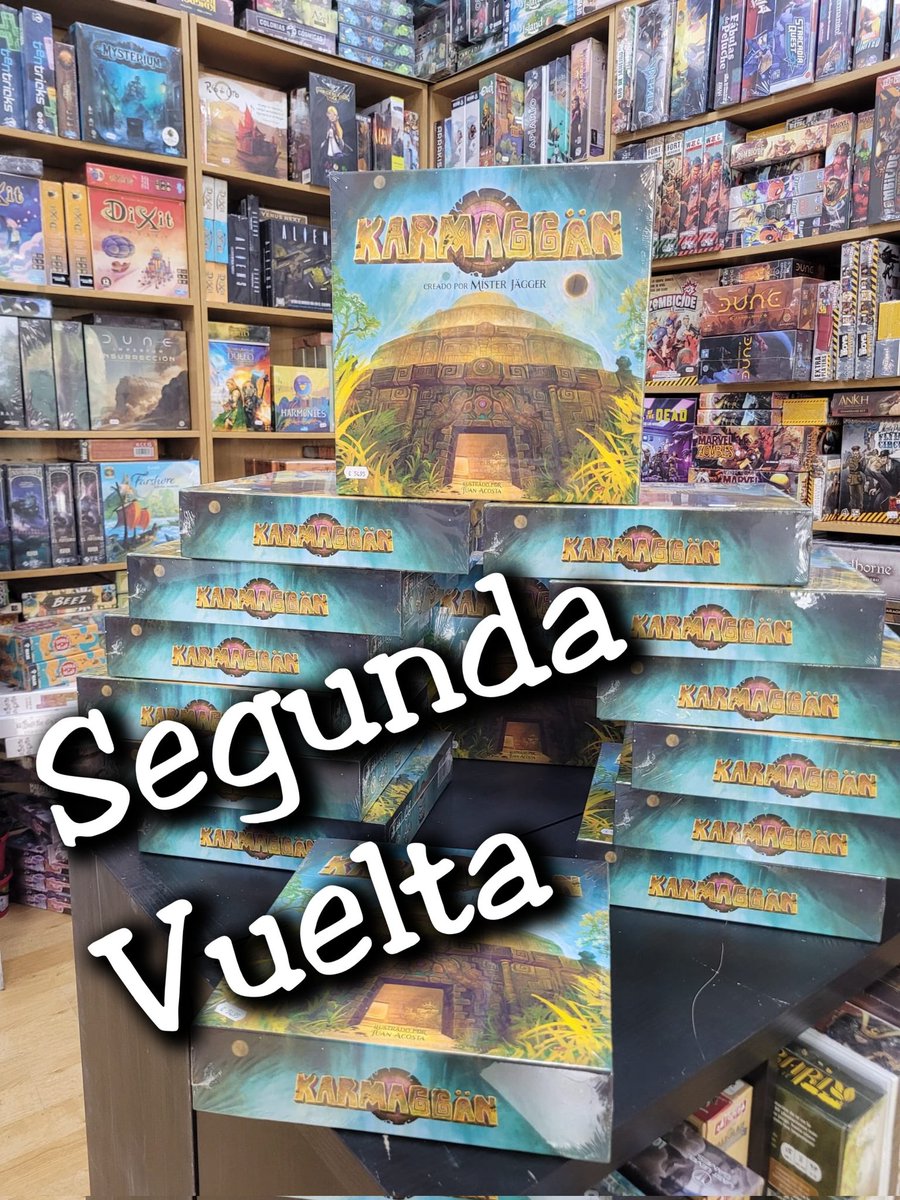 ⚠️¡Segunda y última sesión!⚠️ <a href="/MisterJagger_/">JÄGGER</a> firmará su juego de tablero <a href="/Karmaggan_/">KARMAGGÄN</a> este jueves 17 de octubre, de 17:00 a 18:00 en Atlántica Juegos! (Calle Luna 6, Madrid).
Trae tu ejemplar o adquiere uno en la tienda y ven a conocerle!

Karmaggan: consigue escapar, o muere ☠️