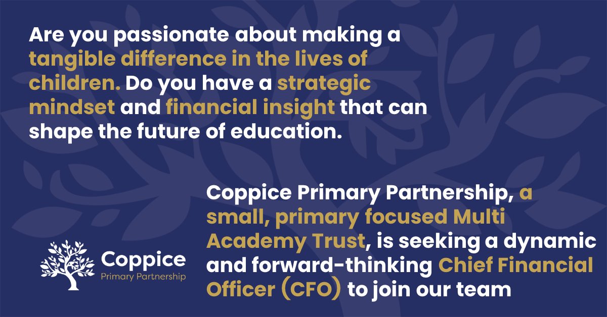 We are hiring! Coppice Primary Partnership are looking for a new CFO to join us. To find out more, please click the link below and get in touch!
kent-teach.com/Recruitment/Va…