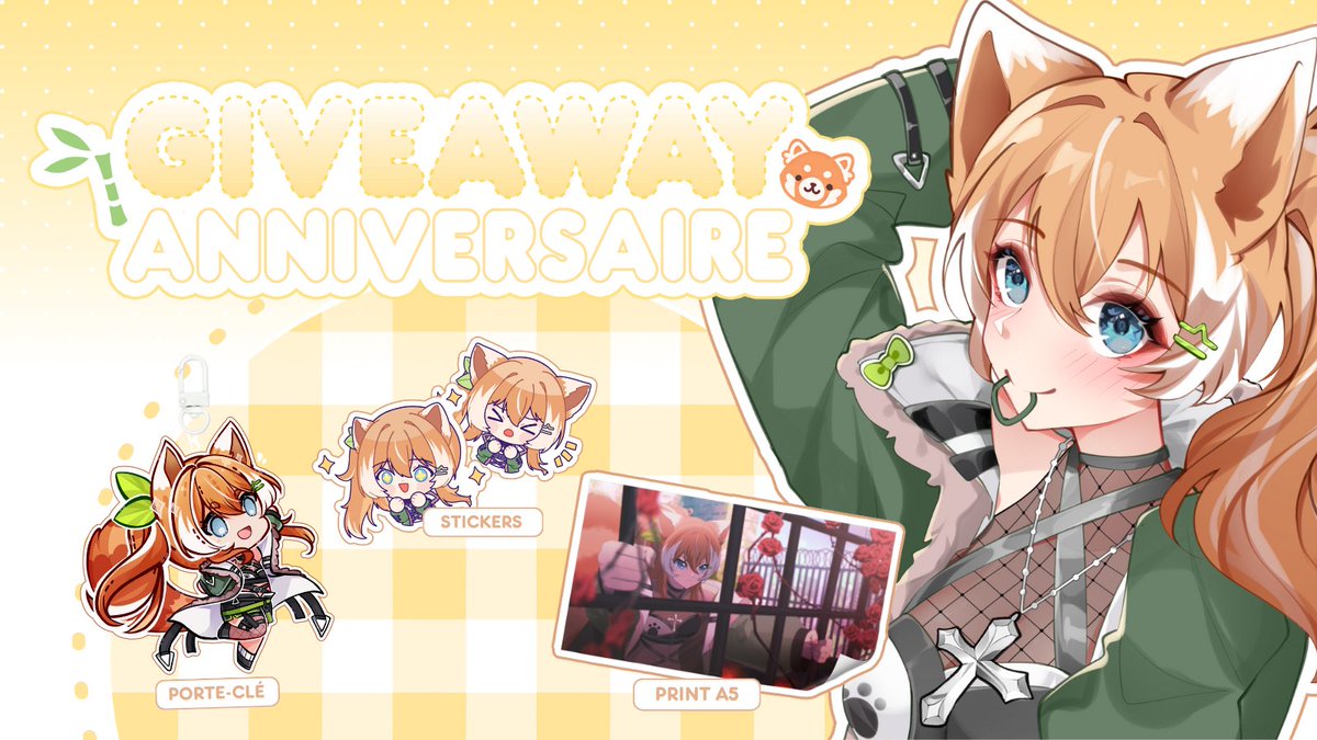 GIVEAWAY ANNIVERSAIRE ! 🎁

On vient tout juste de fêter les 2 ans de la chaîne et à l'occasion c'est vous qui recevez des cadeaux ! 

Pour participer ⤵️
1. 🧡 Follow <a href="/AliceAkage/">Akage Alice 🧡🐼</a> 
2. ✨ Retweet ce post 

Deux gagnants seront tirés au sort le 27/10 ! 
Bonne chance 🍀🧡