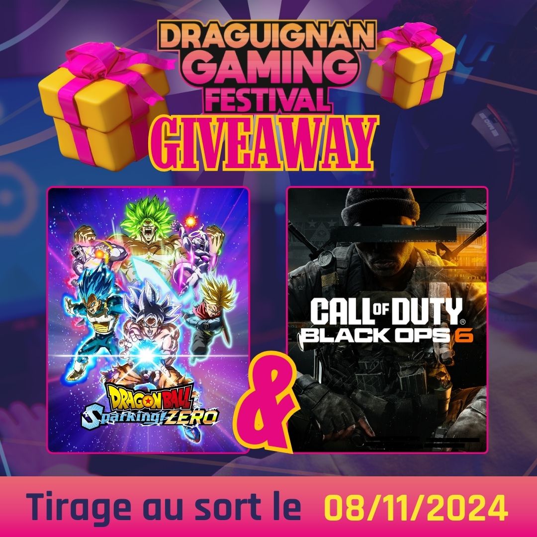 🎉 GIVEAWAY ALERT ! 🎉

🎁 1er : 1 DBZ Sparking Zero  (PS5/Xbox/PC)
🎁 2ème : 1 CallOfDuty BO6  (PS5/Xbox/PC)

Pour participer :
🔥 Suis @DraguignanGames et <a href="/PUREsportFR/">PUR ESPORT 🇫🇷</a> 
❤️ Aime la publication
💬Tague 2 amis
🔄 Partage en nous mentionnant !

Bonne chance à tous ! 🍀
#giveaway