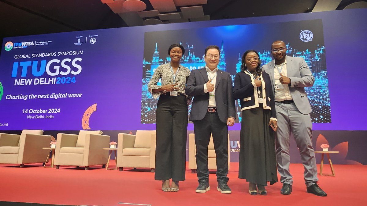 ANINFGA's tweet photo. Nos experts, Orphée NVE HOUNKPONOU (DevOps / Développeur Web &amp; Mobile) et Audrey MENGUE (Développeuse Web), ont décroché la 2ᵉ place au concours mondial ITU Digital Financial Services Blockchain Secure Authentication Application Challenge, lors de l’ITUGSS 2024 à New Delhi. https://t.co/XPYXpS9BfU