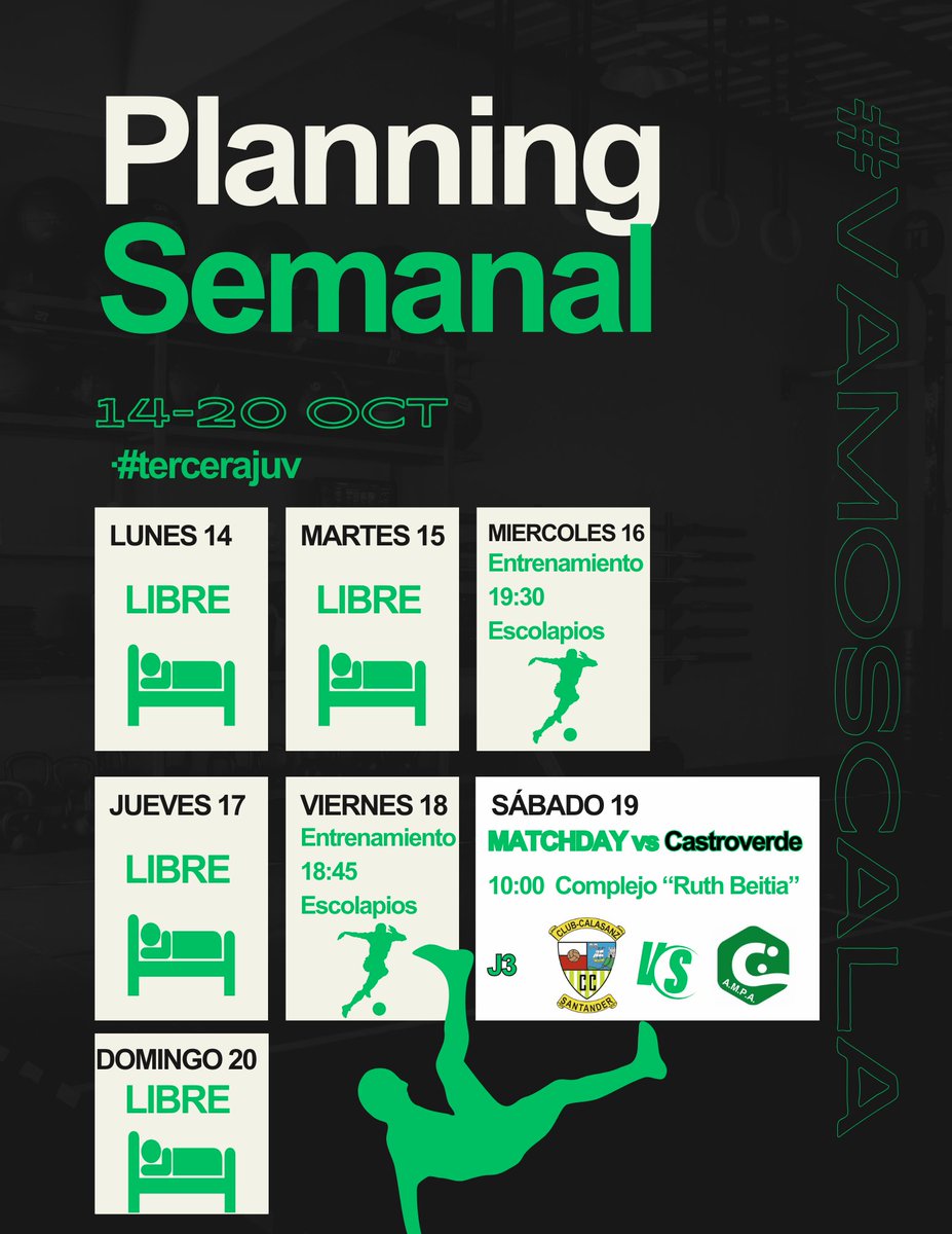 CalasanzJuvB's tweet photo. Planning Semanal 🤙🔋 https://t.co/2GeHz1YRvw