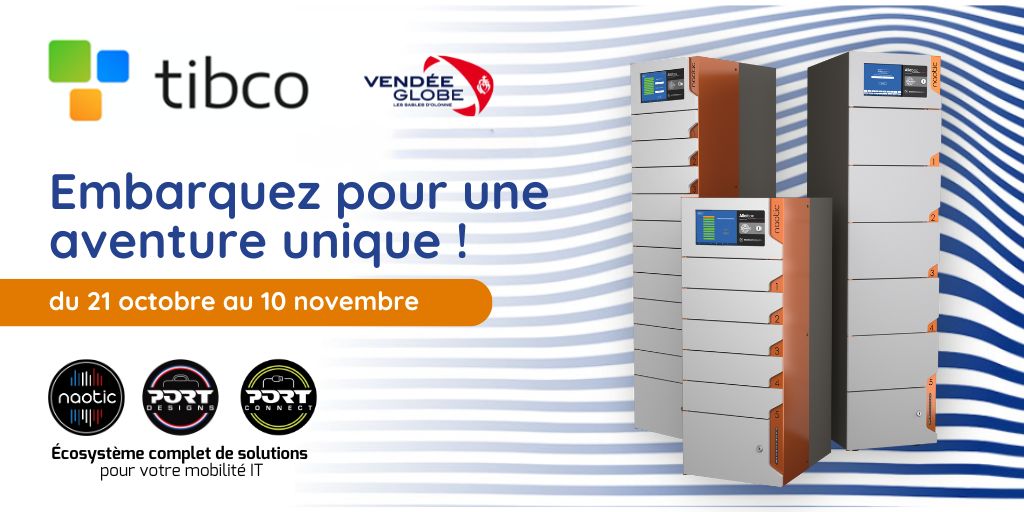 Nous sommes ravis de vous annoncer la participation de <a href="/NaoticFR/">Naotic</a>  et <a href="/PORTDesigns/">PORT Designs</a>  à l'événement organisé par @Tibco_Groupe autour du <a href="/VendeeGlobe/">Vendée Globe</a> ! Cet événement unique offrira une expérience immersive et captivante pour tous les passionnés de voile et de nouvelles technologies.