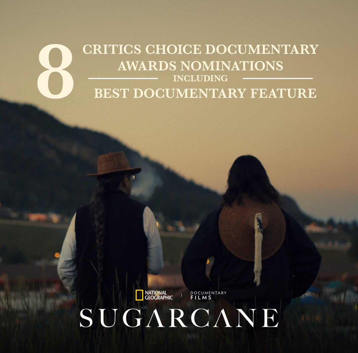 Dogwoof (@dogwoof) on Twitter photo Congratulations to the #SugarcaneFilm filmmakers <a href="/emilykassie/">Emily Kassie</a> & <a href="/jnoisecat/">Julian Brave NoiseCat</a> on receiving 8 nominations at the <a href="/CriticsChoice/">Critics Choice Awards</a> Awards! 🏆
Nominations:
Best Documentary Feature
Best Director
Best New Documentary Filmmakers
Best Cinematography
Best Editing
Best Historical Documentary Congratulations to the #SugarcaneFilm filmmakers <a href="/emilykassie/">Emily Kassie</a> & <a href="/jnoisecat/">Julian Brave NoiseCat</a> on receiving 8 nominations at the <a href="/CriticsChoice/">Critics Choice Awards</a> Awards! 🏆
Nominations:
Best Documentary Feature
Best Director
Best New Documentary Filmmakers
Best Cinematography
Best Editing
Best Historical Documentary