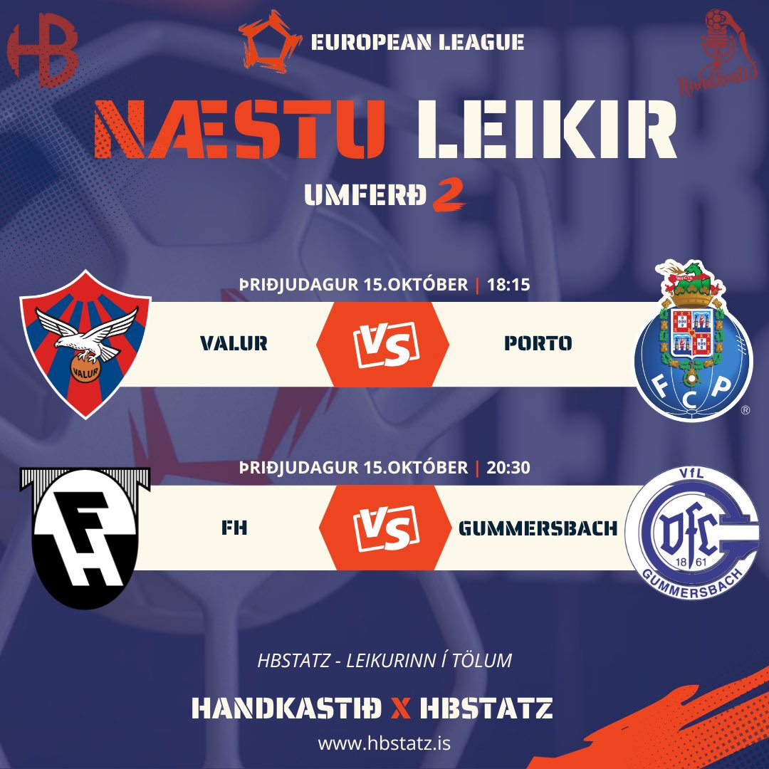 Alvöru handbolta veisla í dag! 💯🤾🏼

Við látum okkur ekki vanta og munum taka HBStatz tölfræðina live ☑️📊