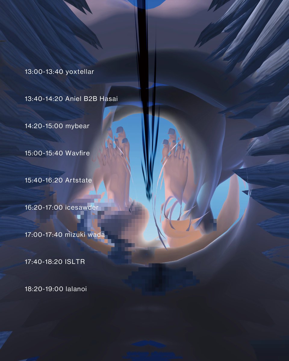 :: Event Announcement ::

sculptured presents
‹ our intelligence 3 ›  Release Party

2024.10.26 (Sat) 13:00-19:00
at SPACE Shinjuku (<a href="/tokyo_space/">SPACE</a>)

DJ
lalanoi <a href="/lala_noi/">lalanoi</a> (special guest)
mizuki wada <a href="/miii_official/">ログアウト</a>
yoxtellar <a href="/yoxtellar/">よっと / yoxtellar</a>
… and sculptured members

VJ
KaWa <a href="/KaWa_0072/">KaWa</a>