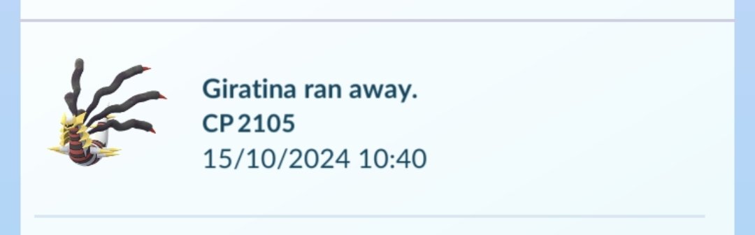 pastry_jay's tweet image. There's a glitch in Pokemon Go now where if you throw balls at Giratina normally, most get hurled way past it. Excellent throws are near impossible. I literally just lost a hundo and Niantic said there was no issue when I reported it! 😭#pokemonGo #Pokémon @Niantic @PokemonGoApp