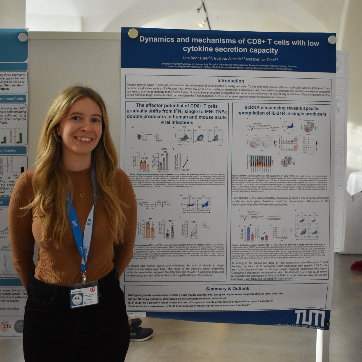 Zehn_Lab's tweet image. A few weeks ago our Lara Donhauser and Ann-Katrin Gerullis presented a poster at @ImmunOctober. So proud of you and your work