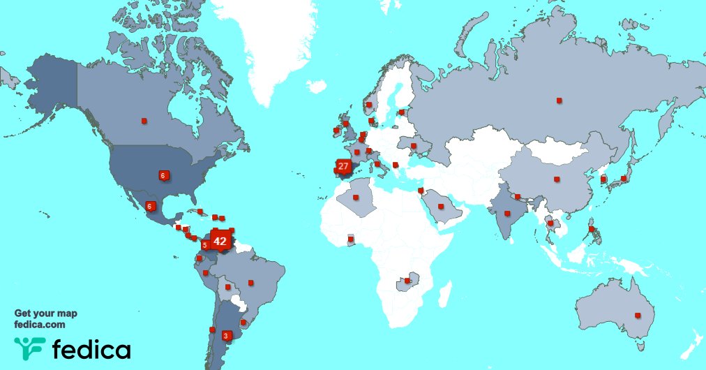 Muchas gracias a mis 2 nuevos seguidores desde Venezuela durante la última semana. fedica.com/!Ikki78