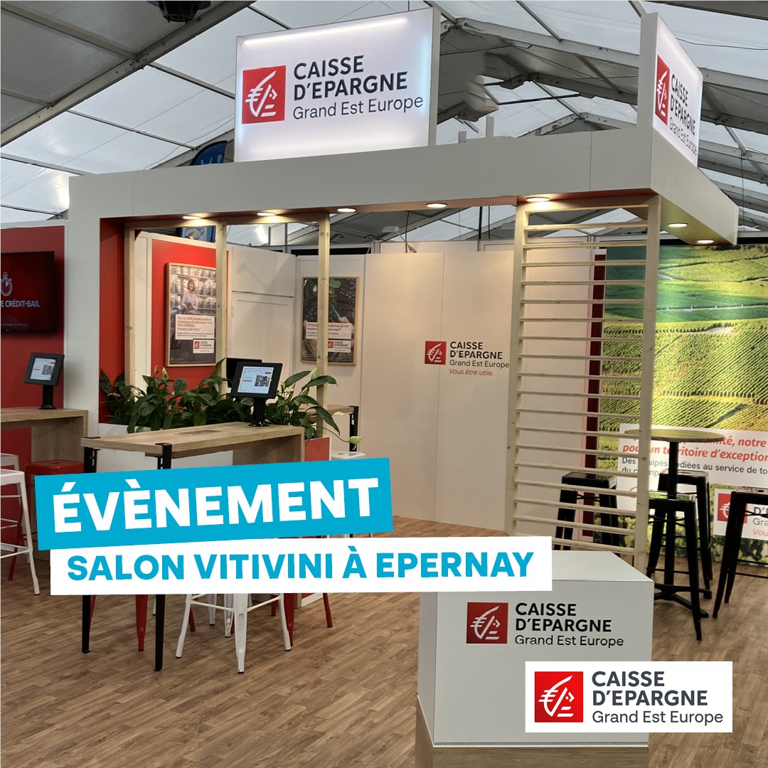 Caisse d’Epargne Grand Est Europe (@caissepargnegee) on Twitter photo 📣Nos experts agri-viti vous accueillent du mardi 15 au vendredi 18 octobre au salon #vitivini <a href="/LeMillesium/">Le Millesium</a> d’#Epernay.
📍Hâte de vous retrouver : sous le chapiteau, Pôle Services, stand CH B 1.2. !
#VousEtreUtile #viticulture #Vitibanque 📣Nos experts agri-viti vous accueillent du mardi 15 au vendredi 18 octobre au salon #vitivini <a href="/LeMillesium/">Le Millesium</a> d’#Epernay.
📍Hâte de vous retrouver : sous le chapiteau, Pôle Services, stand CH B 1.2. !
#VousEtreUtile #viticulture #Vitibanque