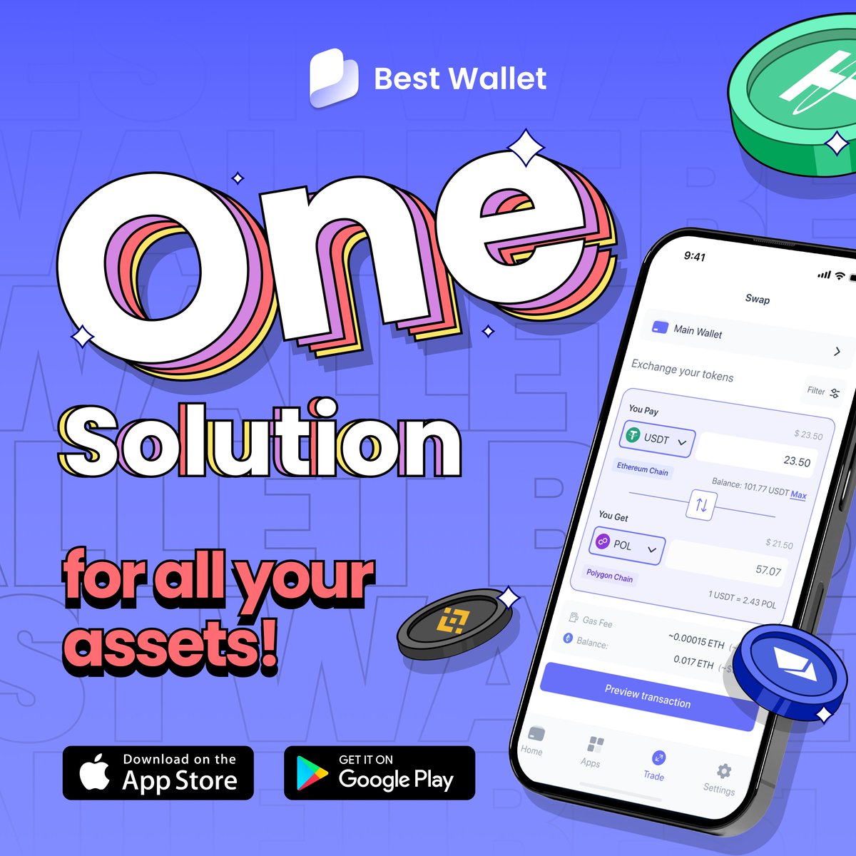 In a fast-paced market, having the right tools is crucial. 🛠

With Best Wallet, you get everything in one place. Secure multi-chain access, presale tracking, elevated wallet management—all in-app, ready for your next move.

Download now 👉 bit.ly/3zkt4wW