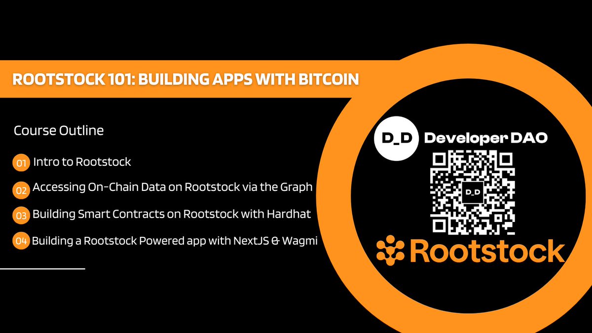 ✨ Earn CODE REWARDS While You Learn! ✨ Upgrade your web3 skills with  Rootstock 101: Building Apps with Bitcoin 🚀 🧠 Learn to build apps on  Bitcoin using Solidity with Rootstock in