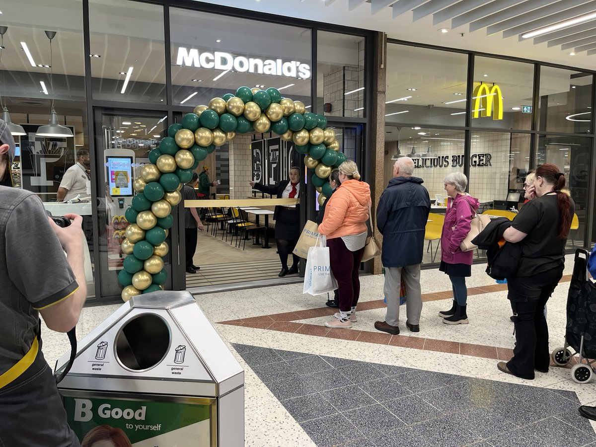 Looks like an official reopening for the Telford Centre McDonald’s. Seems like a big new seating area added to the right too.