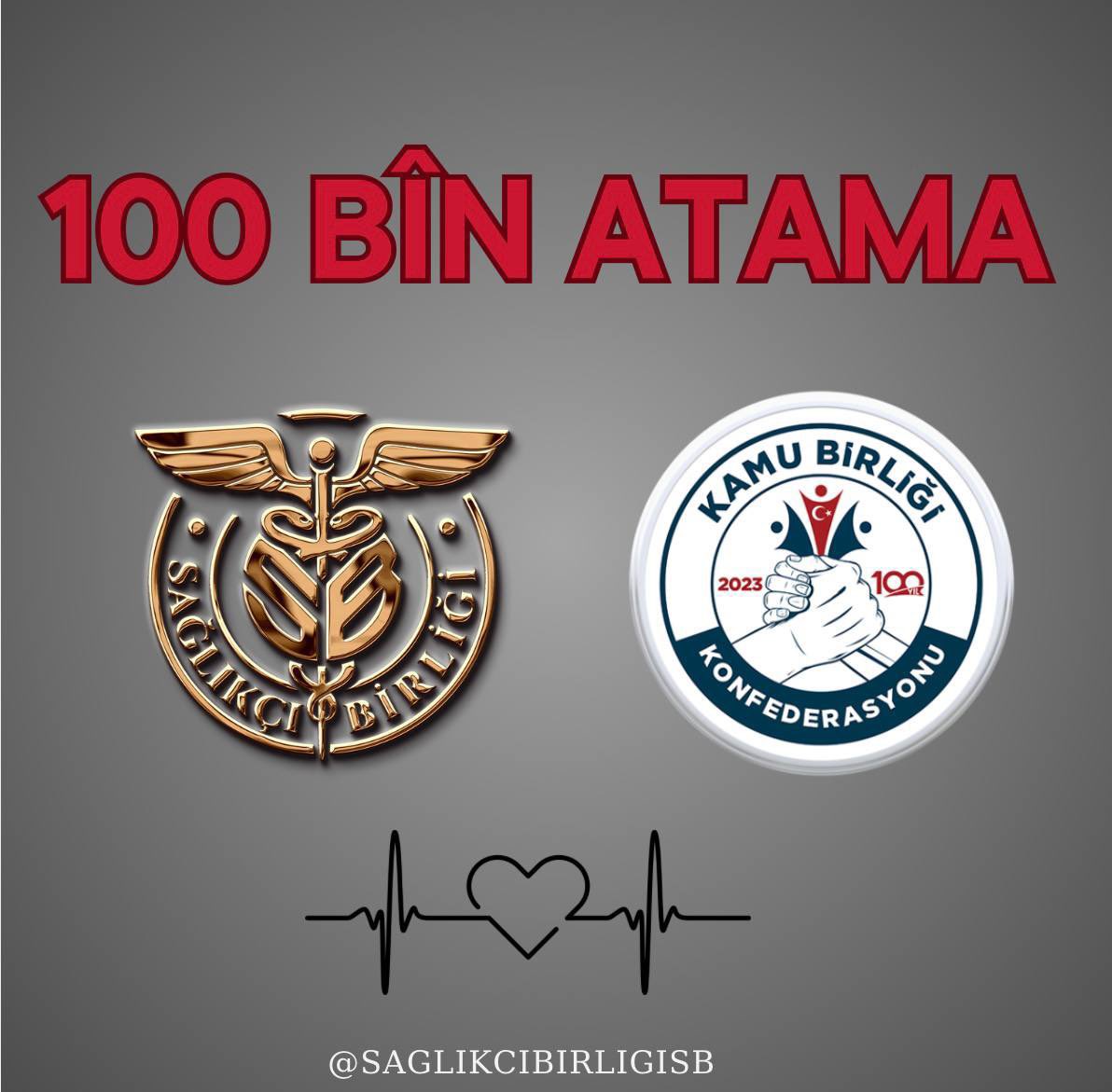 📢 Sağlıkçılar atanmayı beklerken, hastalar tedavi bekliyor. Acil atama yapılmalı! 

Sağlıkçı Birliği <a href="/drmemisoglu/">Prof. Dr. Kemal Memişoğlu</a>

#MemişoğluAcilAtama