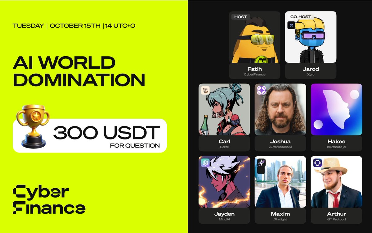 🎙 Exploring AI’s Role in Crypto and Gaming

Join us for a deep dive into how AI is revolutionizing the crypto space! We will be discussing the benefits of AI for blockchain, its integration into gaming and which verticals within crypto stand to gain the most from AI