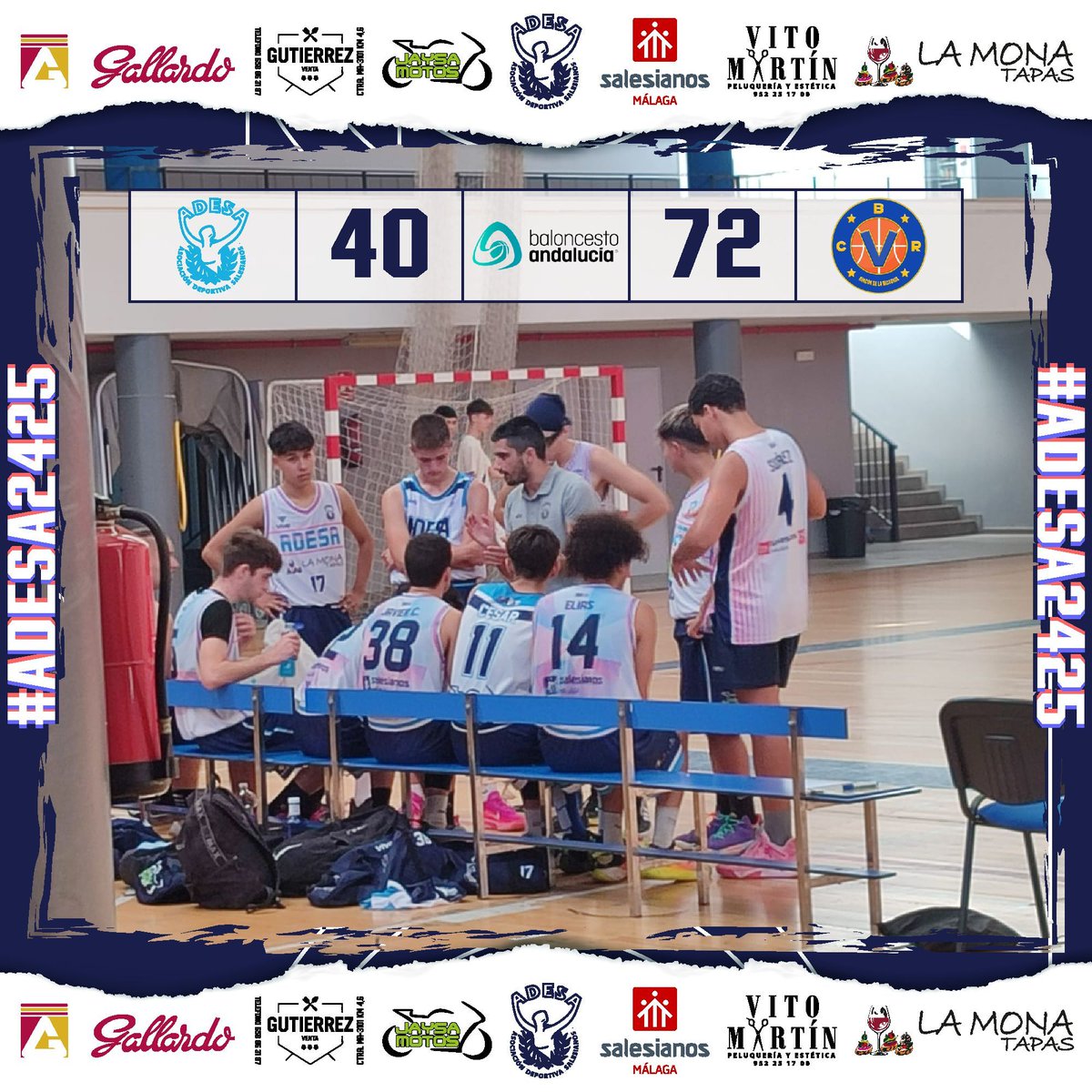AdesaMalaga's tweet photo. El JUN MASC cosecha su segunda derrota en el estreno en partido oficial de las canastas de @salesianosMLG ante @CB_Rincon. El equipo de Tony Román sigue buscando su rodaje en competición que no plasma el trabajo realizado en los entrenos. #ForzaAdesa #ADESA2425 #SomosFuturo https://t.co/OLZZZ6Rnwx